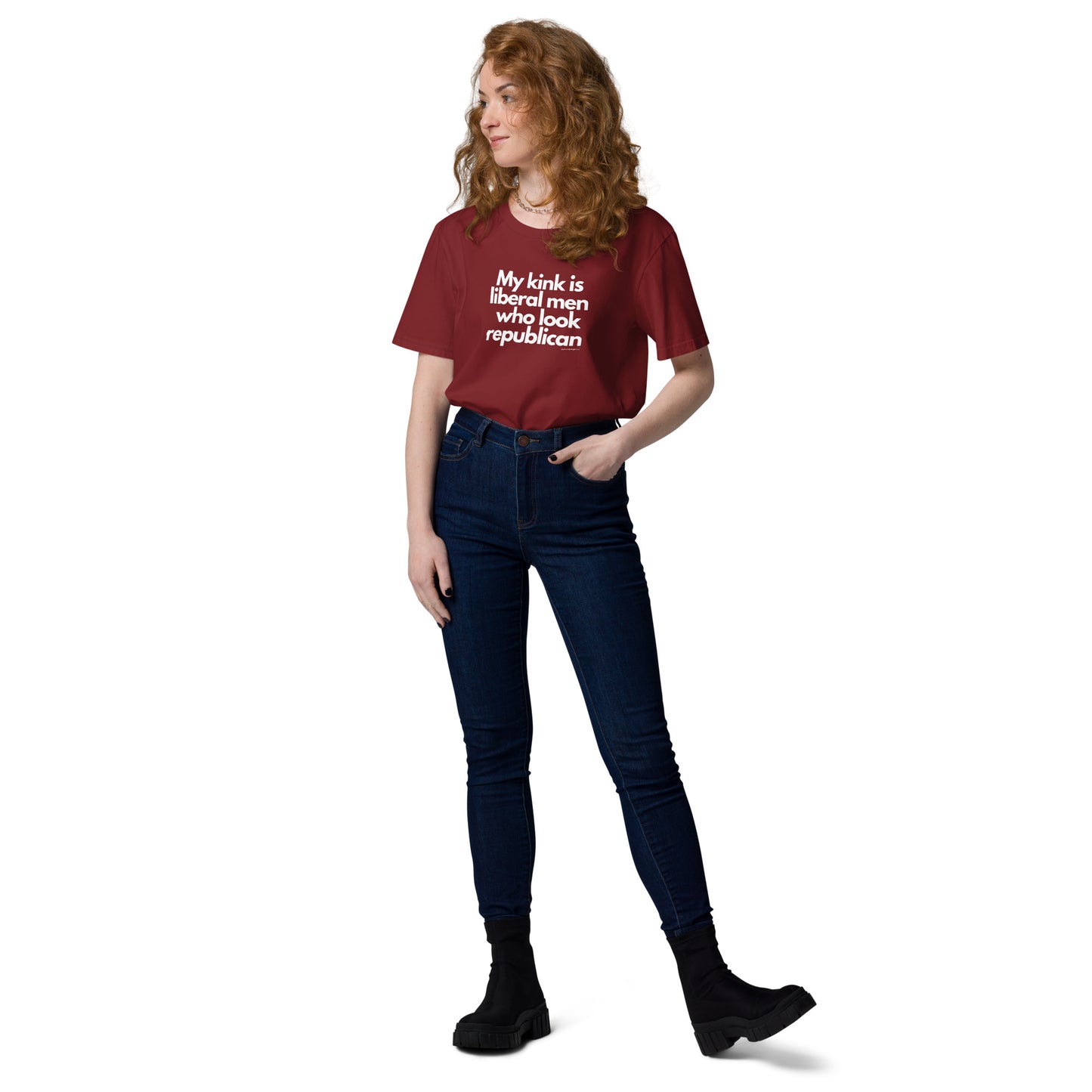 My kink is liberal men who look Republican Unisex organic cotton t-shirt by iamanempress®