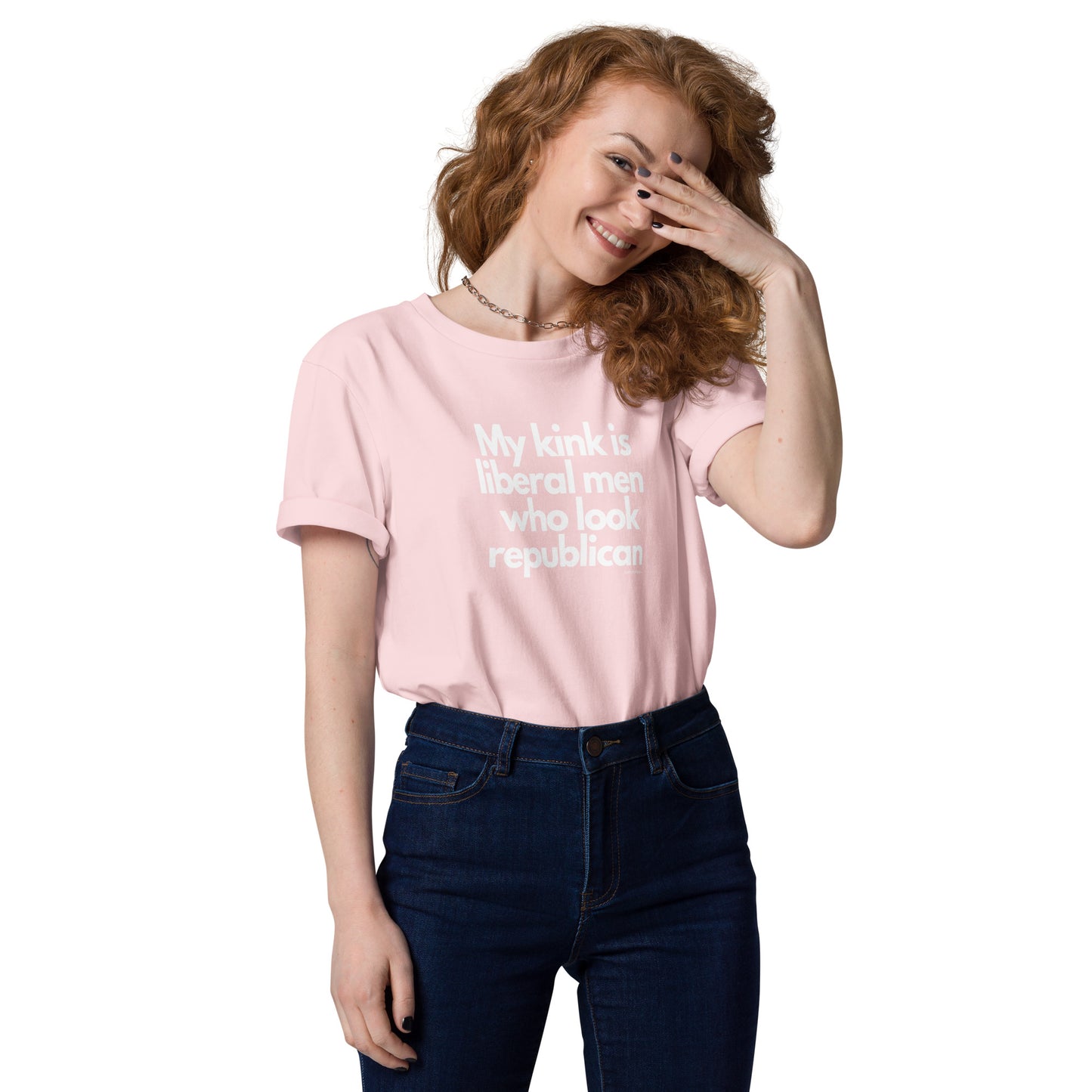 My kink is liberal men who look Republican Unisex organic cotton t-shirt by iamanempress®