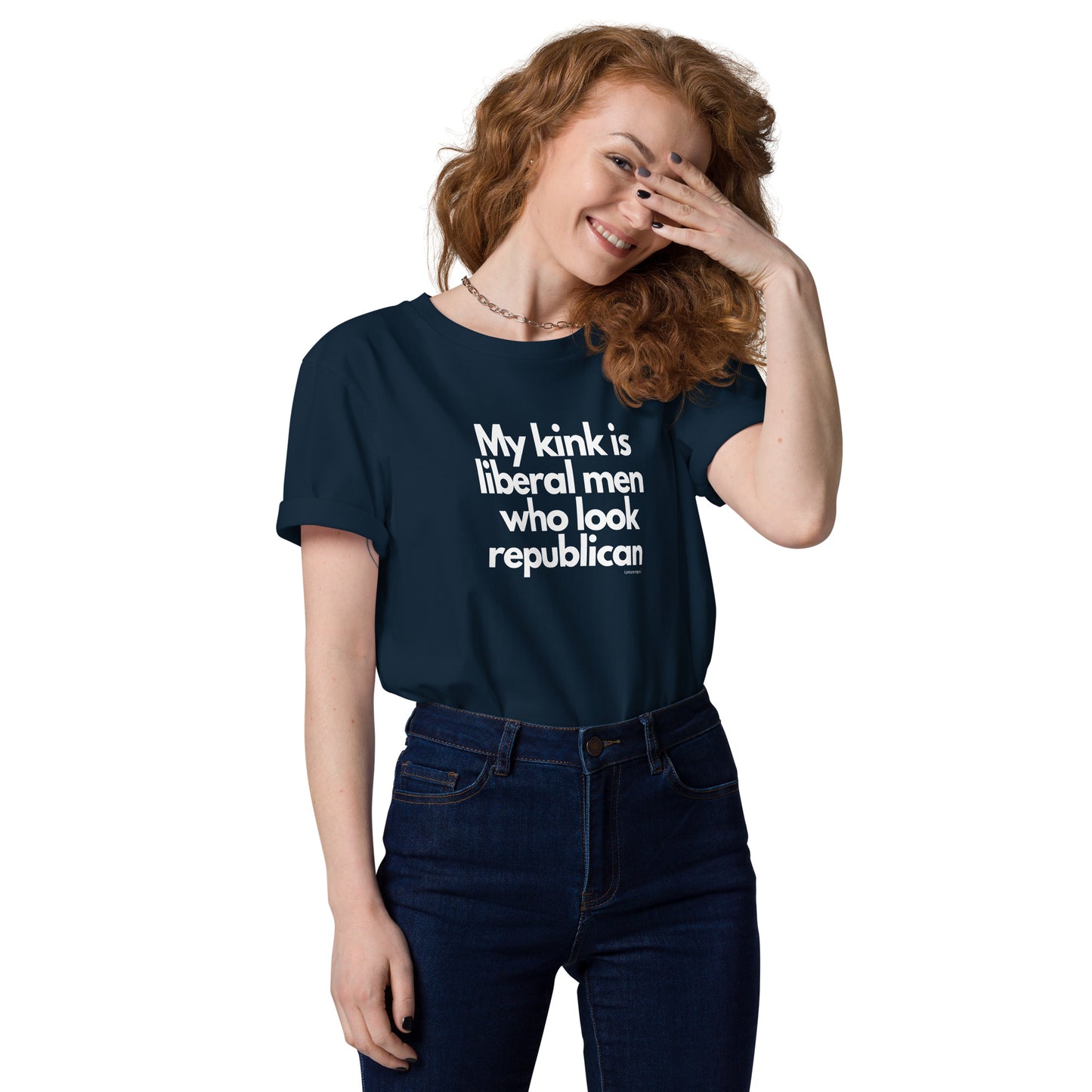 My kink is liberal men who look Republican Unisex organic cotton t-shirt by iamanempress®