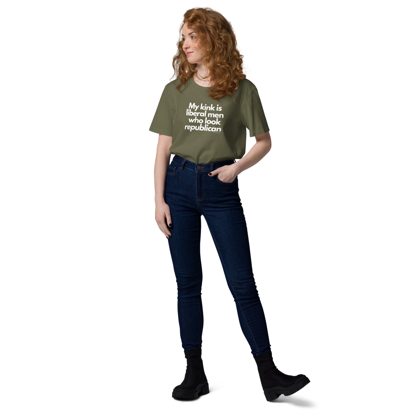 My kink is liberal men who look Republican Unisex organic cotton t-shirt by iamanempress®