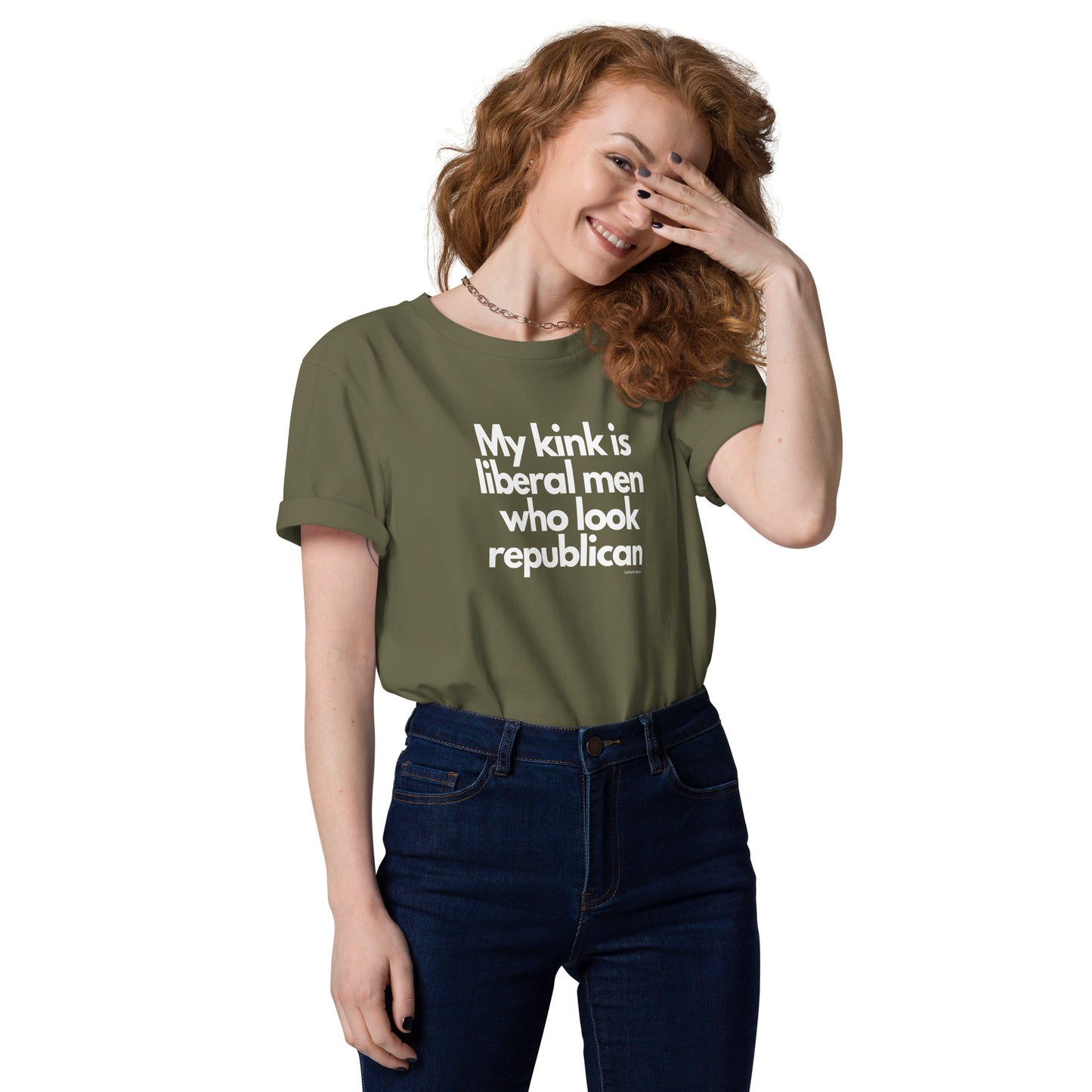 My kink is liberal men who look Republican Unisex organic cotton t-shirt by iamanempress®
