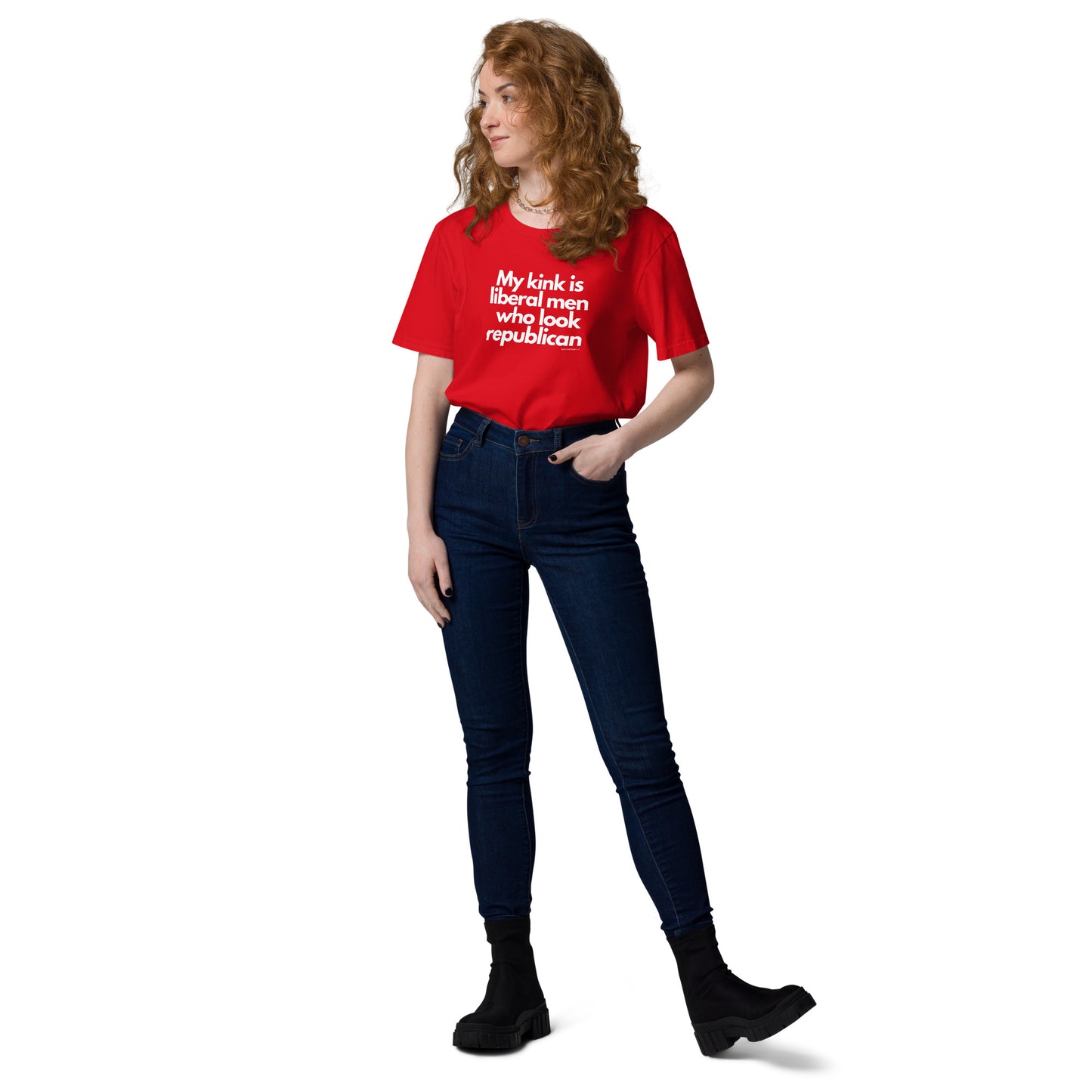 My kink is liberal men who look Republican Unisex organic cotton t-shirt by iamanempress®