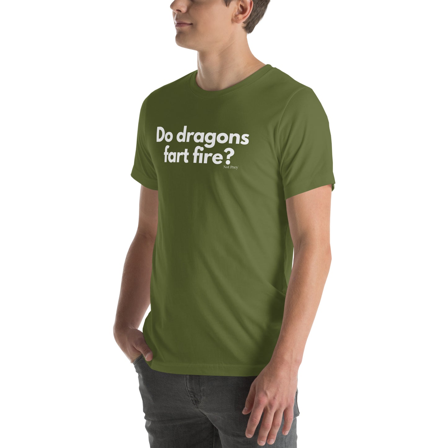 Do dragons fart fire? Unisex t-shirt by Not Prey®