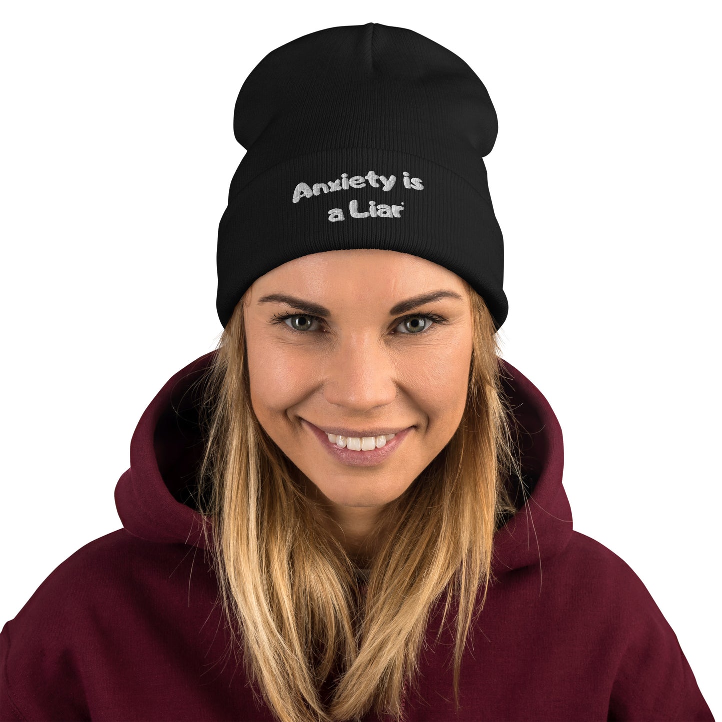 Official Anxiety is a Liar® Brand- Embroidered Beanie