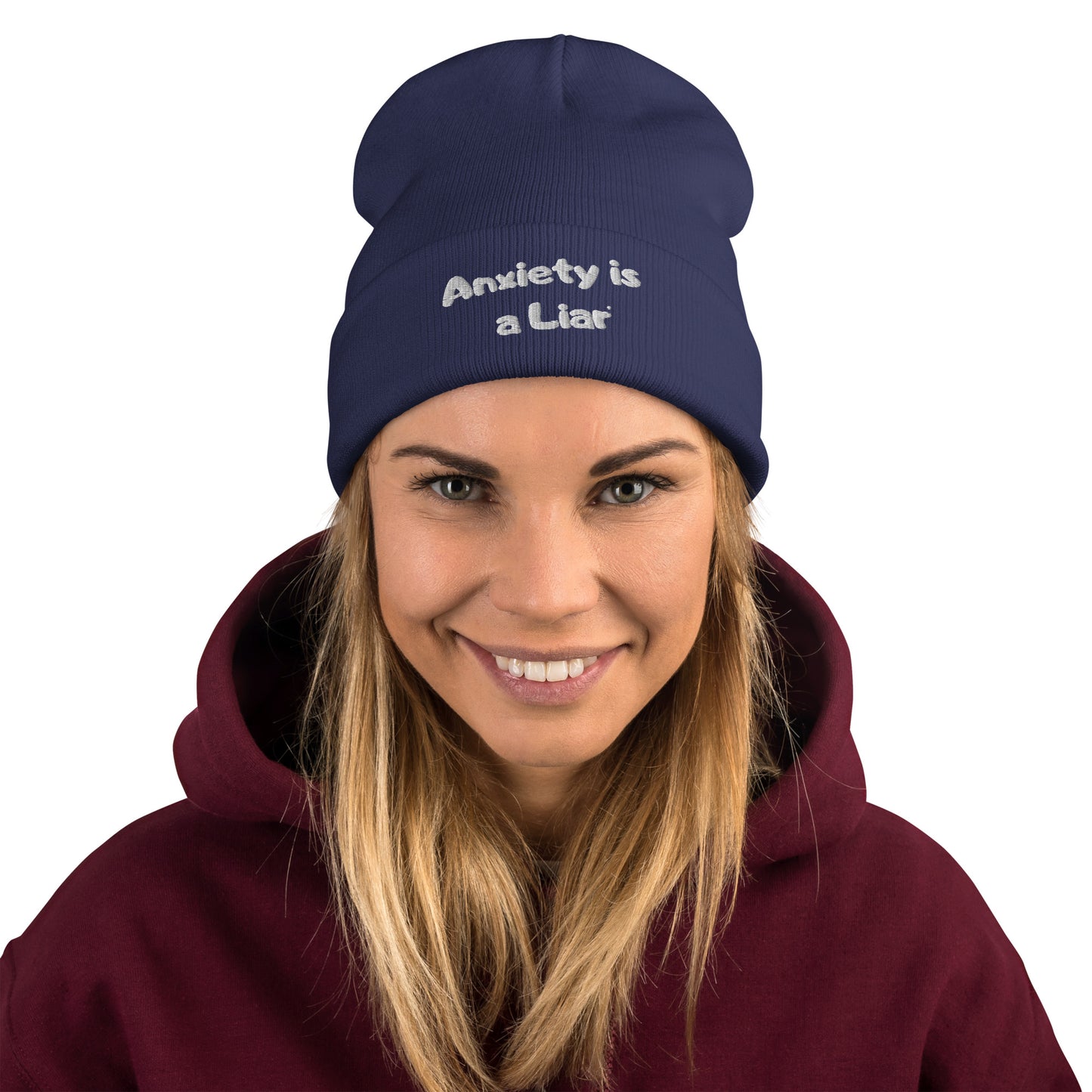 Official Anxiety is a Liar® Brand- Embroidered Beanie