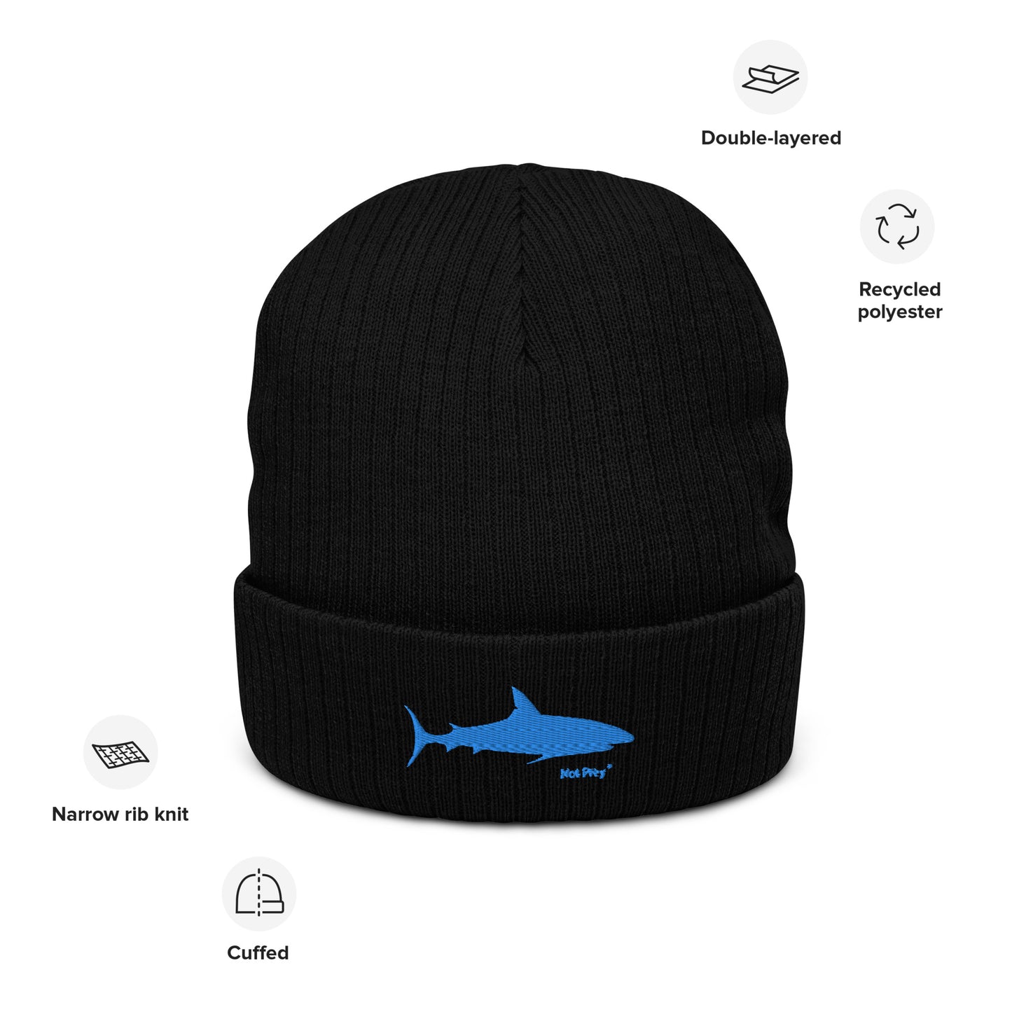 Not Prey- Ribbed knit beanie