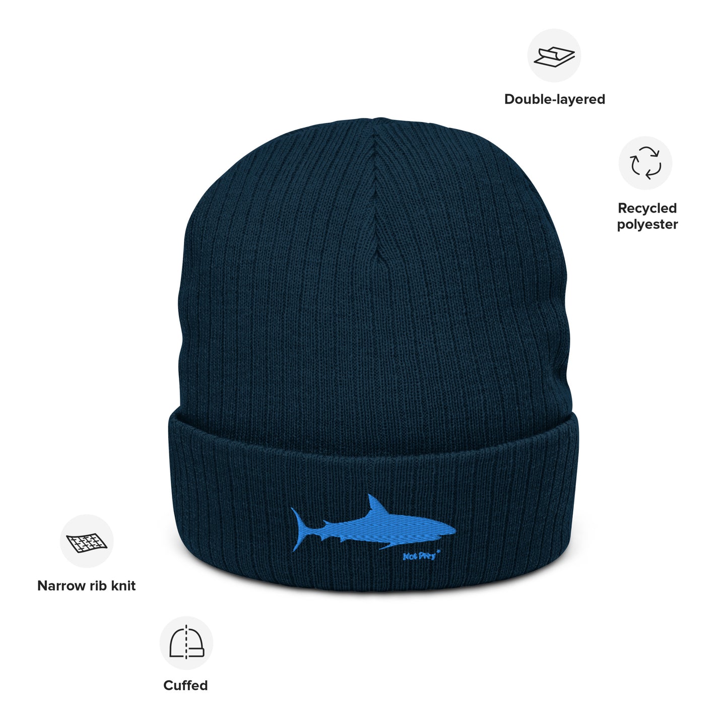 Not Prey- Ribbed knit beanie