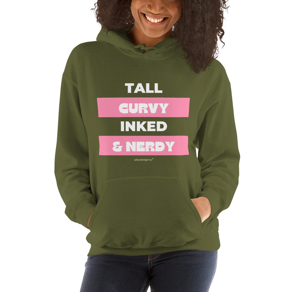 Tall, Curvy, Inked, and Nerdy Unisex Hoodie