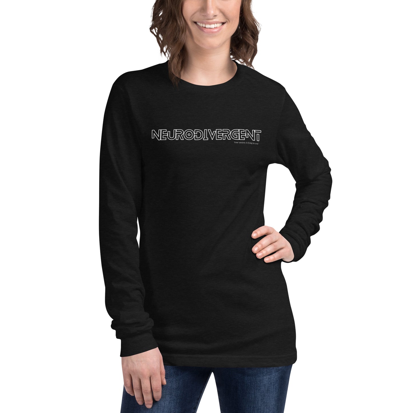 Neurodivergent Unisex Long Sleeve Tee by Your anxiety is lying to you®