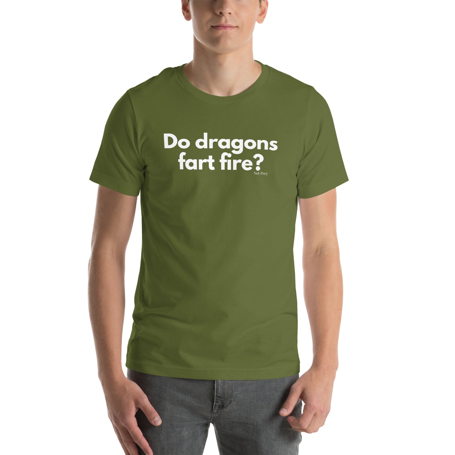 Do dragons fart fire? Unisex t-shirt by Not Prey®